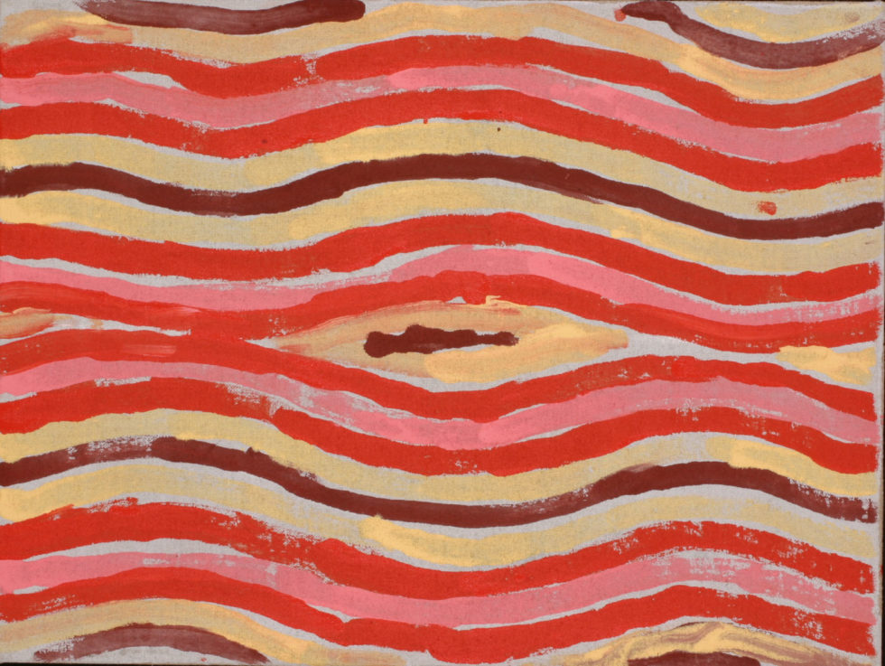 Clifford Possum Tjapaltjarri - Napperby Lake Ground Painting