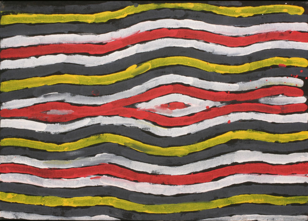 Clifford Possum Tjapaltjarri - Napperby Lake Ground Painting