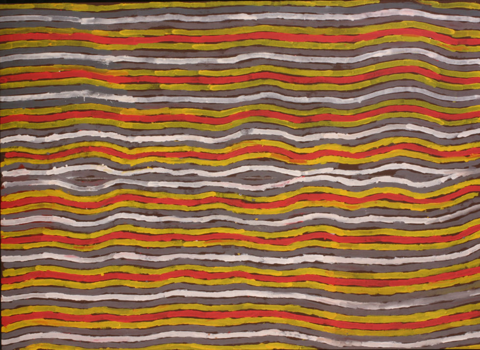 Clifford Possum Tjapaltjarri/ Napperby Lake Ground Painting