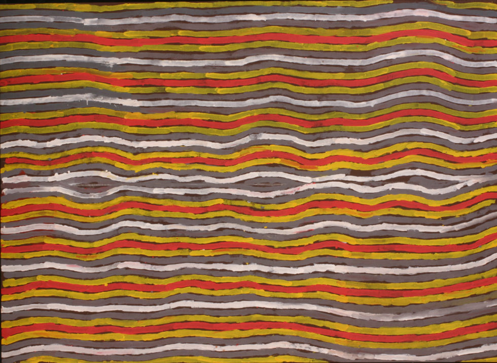 Clifford Possum Tjapaltjarri/ Napperby Lake Ground Painting