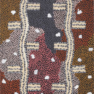 Clifford Possum Tjapaltjarri -Rêve Eclair à Mt Wedge / Lightning Dreaming at Mt Wedge